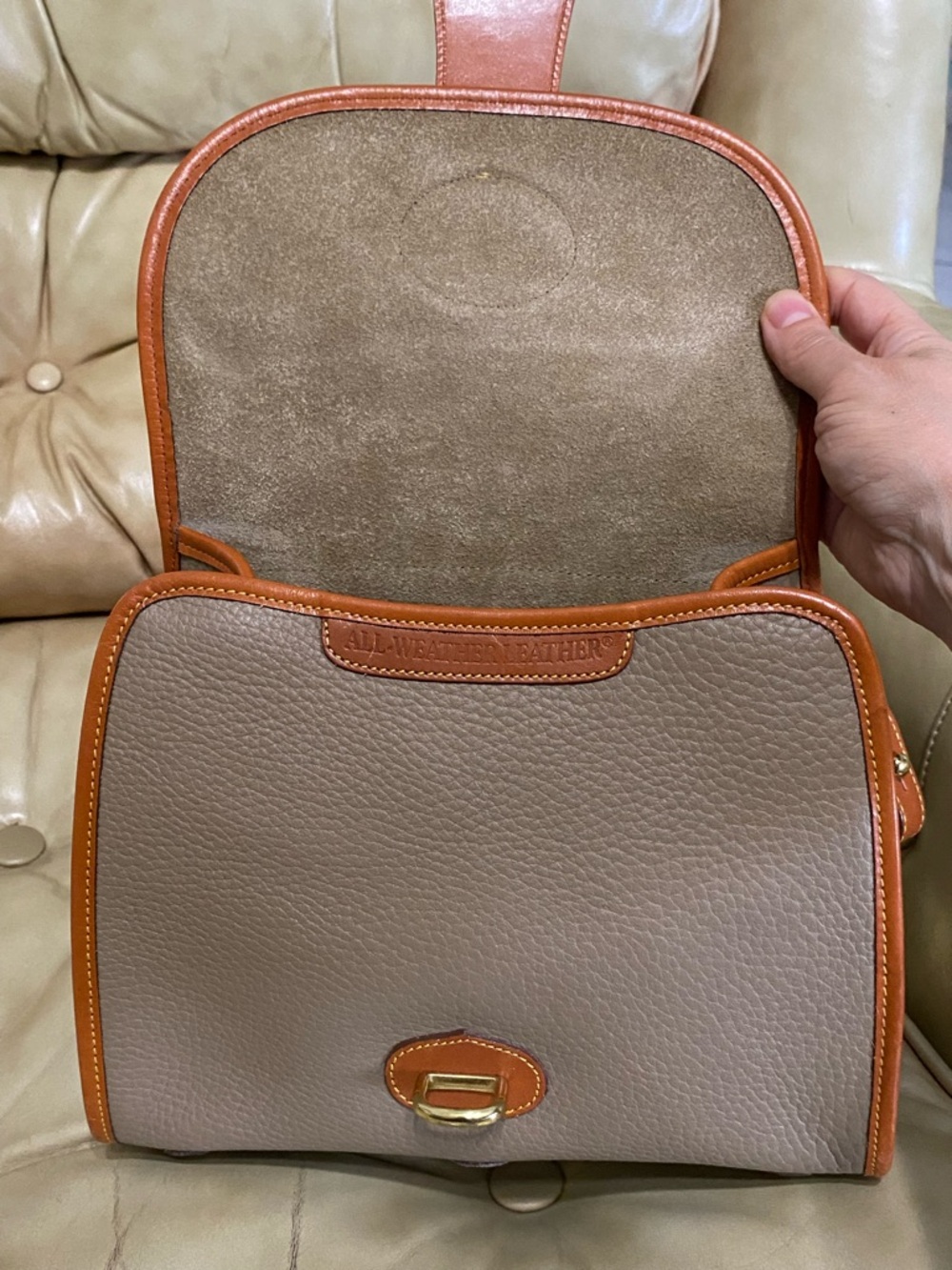 LKNW Dooney & Bourke Essex + EUC Key Fob Charm & Wallet Taupe AWL Pebbled Bundle - Picture 8 of 16